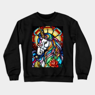 Stained Glass Unicorn Crewneck Sweatshirt